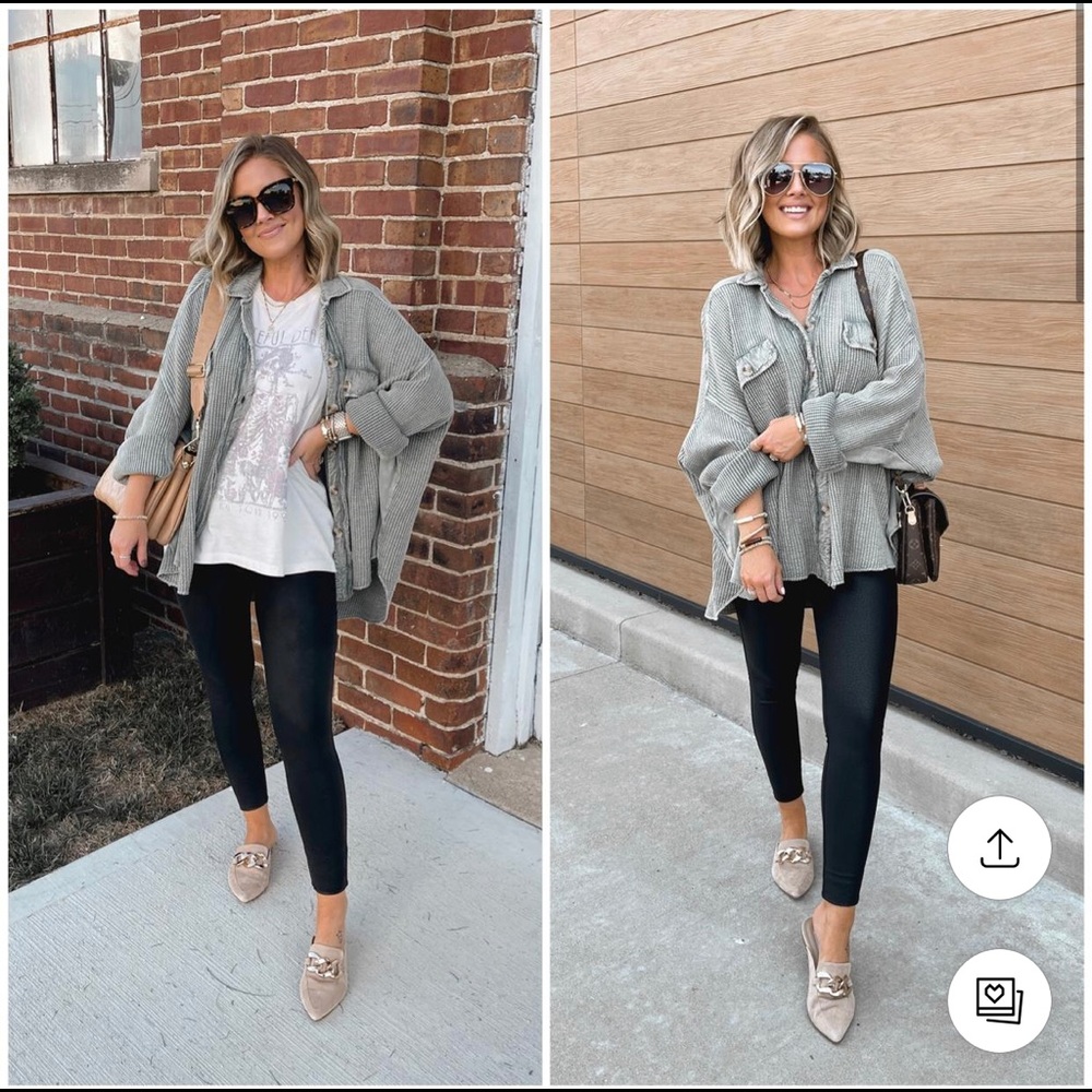 Free People Scout waffle knit jacket